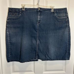 Avenue Denim Pencil Skirt